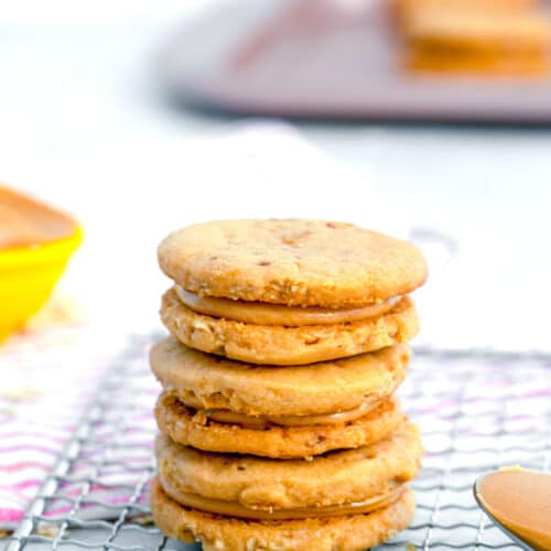 Peanut Butter Sandwich Cookies -- These Peanut Butter Sandwich Cookies are amazingly sweet and delicate and a must-make for any peanut butter lover! | wearenotmartha.com
