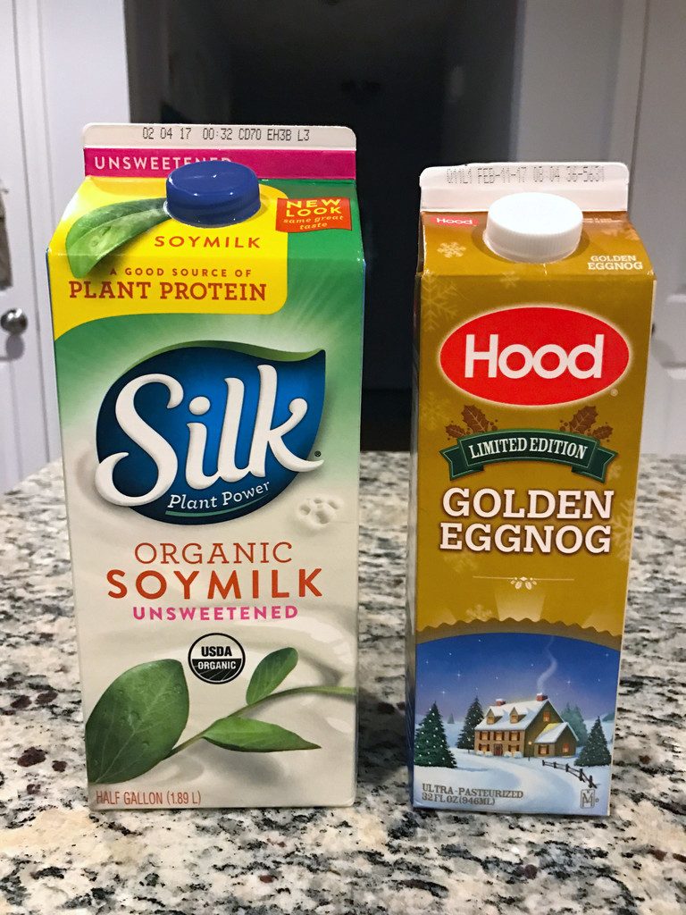 Peapod grocery delivery Silk Soy Milk and Hood Eggnog