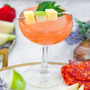 Pear Old Cubans -- Made with rum and a pear simple syrup, Pear Old Cubans pair perfectly with cheddar cheese, but are also delightful all on their own! | wearenotmartha.com