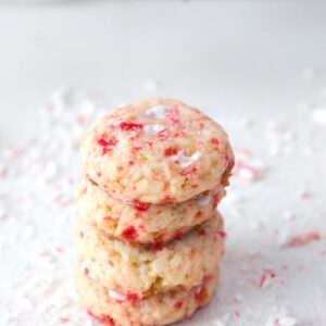 These Sparkling Peppermint Sugar Cookies take a basic sugar cookie and load them with crushed candy cane pieces for a yummy holiday treat fit for Santa and his elves (or just you and your family)!