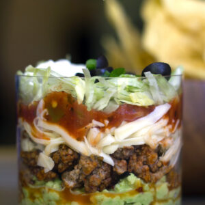 Mini Taco Dips -- You'll never have to fear double dipping again with these Mini Taco Dips! The perfect food to serve at a cocktail party or BBQ, everyone will love getting their own personal-sized taco dip | wearenotmartha.com