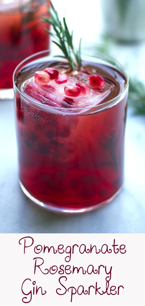 Pomegranate Rosemary Gin Sparkler