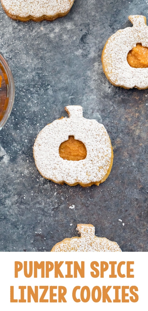 Pumpkin Spice Linzer Cookies