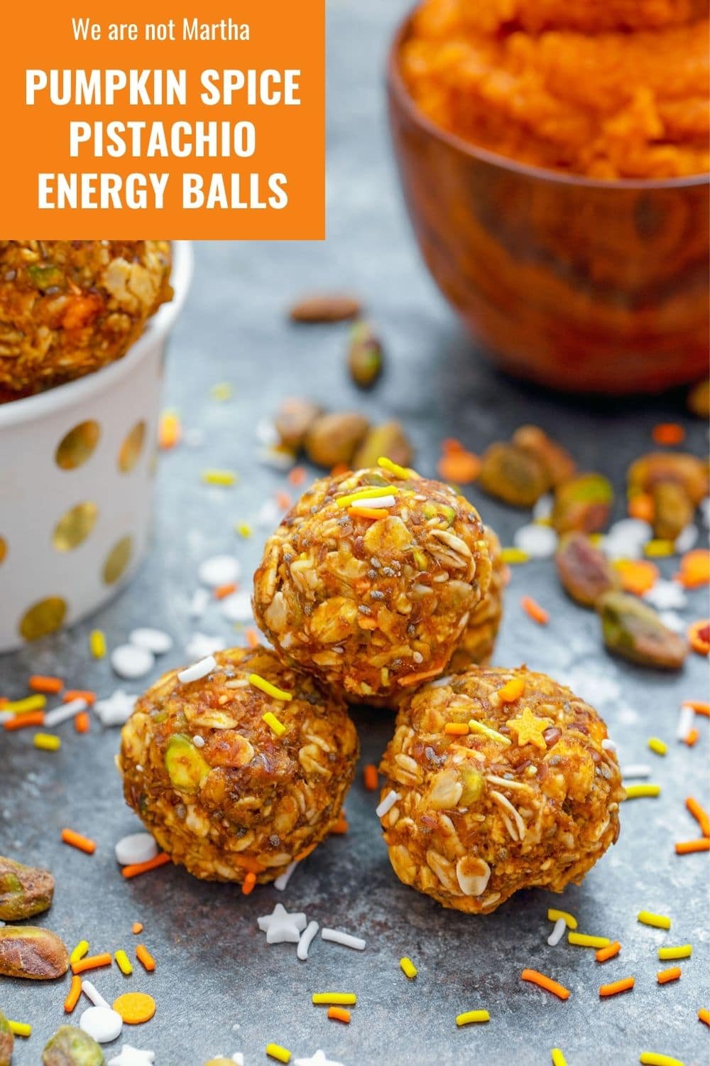 Pumpkin Spice Pistachio Energy Balls