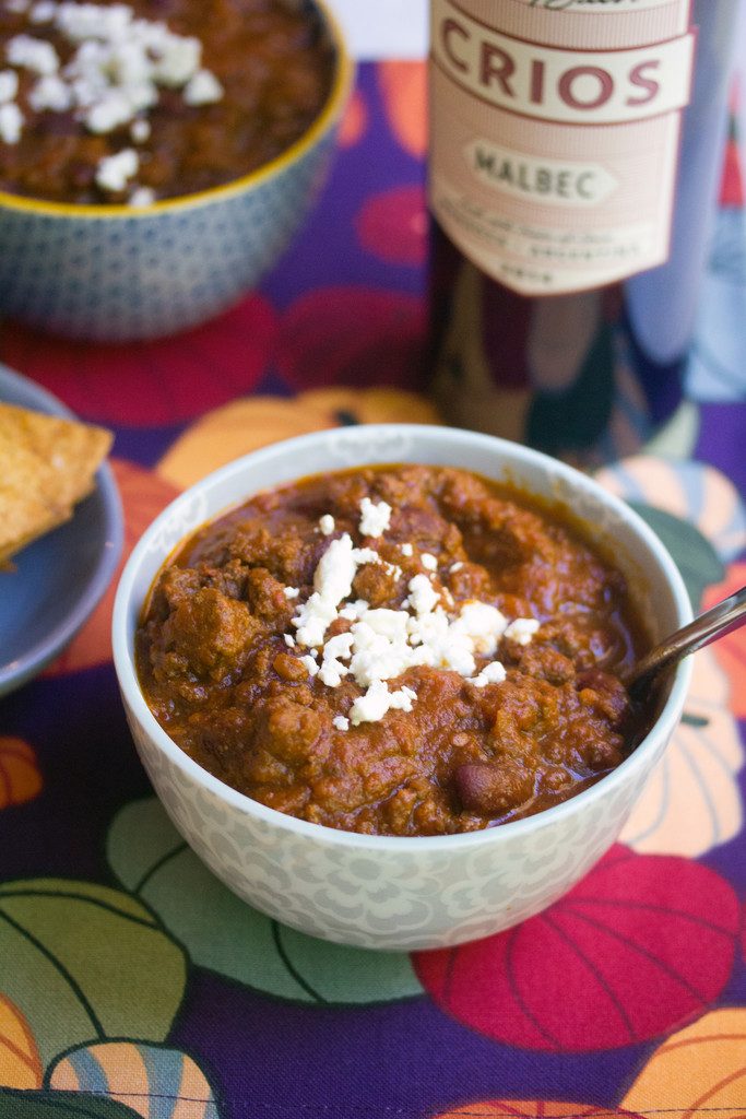 Red Wine Pumpkin Chili Recipe We are not Martha