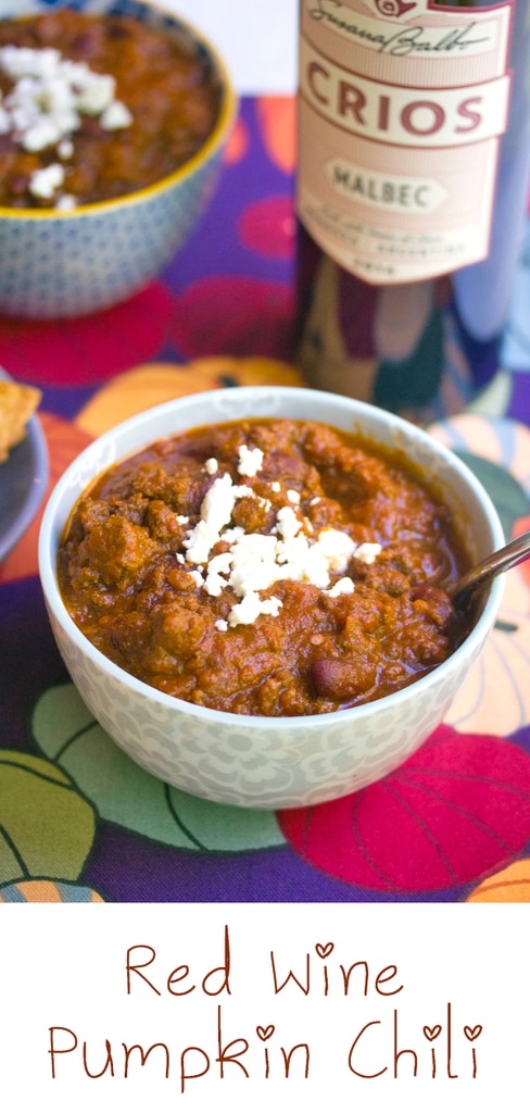 Red Wine Pumpkin Chili Recipe | We are not Martha