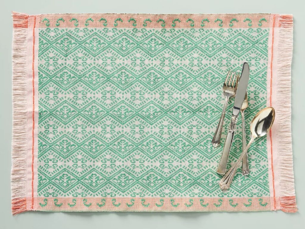 Fringed placemats