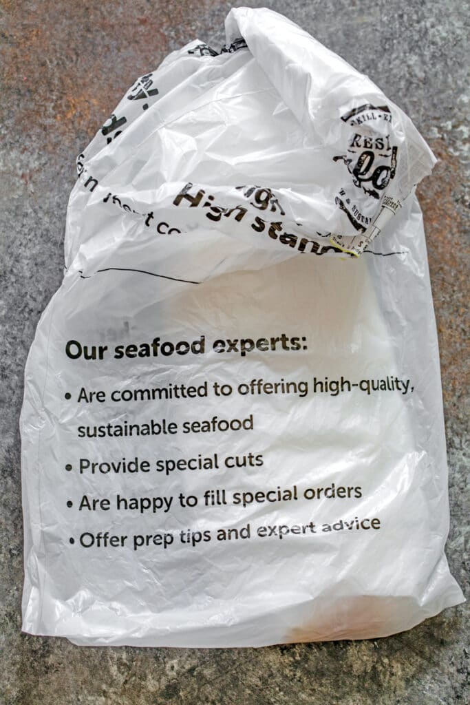 Shaw's Supermarket bag from fish counter