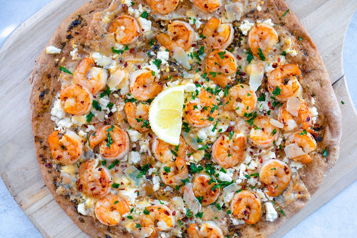 Shrimp Scampi Pizza Recipe We Are Not Martha 