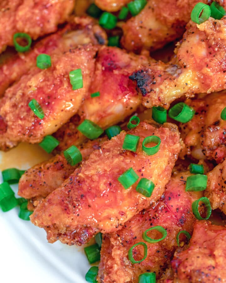 Spicy Ginger Honey Wings -- Whether you're looking for an easy weeknight dinner or a crowd-pleasing party appetizer, these Spicy Ginger Honey Wings are finger licking good! | wearenotmartha.com