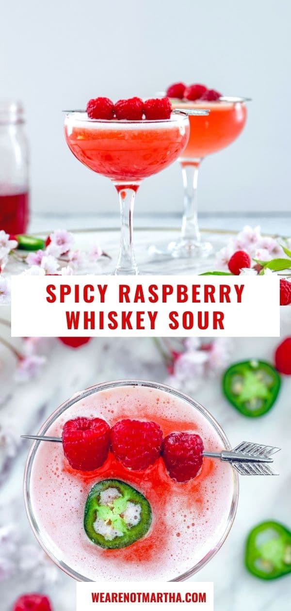 Spicy Raspberry Whiskey Sour