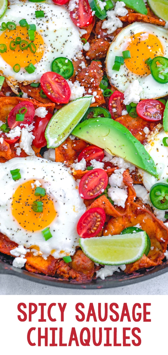 Spicy Sausage Chilaquiles with Eggs