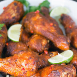 Spicy Thai Drumsticks -- Whether you're looking for a meal or a party appetizer, these Spicy Thai Chicken Drumsticks will satisfy your craving. A little bit of spice and a little bit of citrus helps balance out these drumsticks, making them a surefire crowd pleaser | wearenotmartha.com