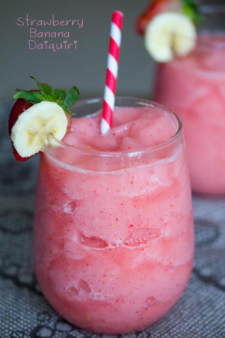 Strawberry Banana Daiquiri Recipe We are not Martha