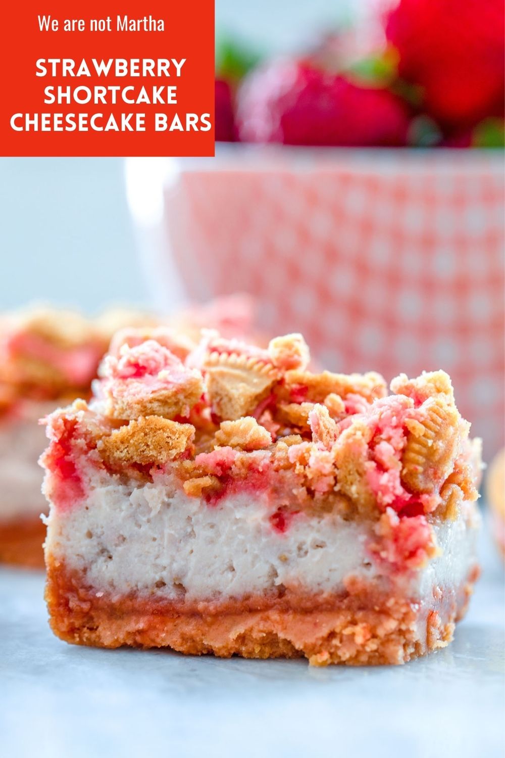 Strawberry Shortcake Cheesecake Bars