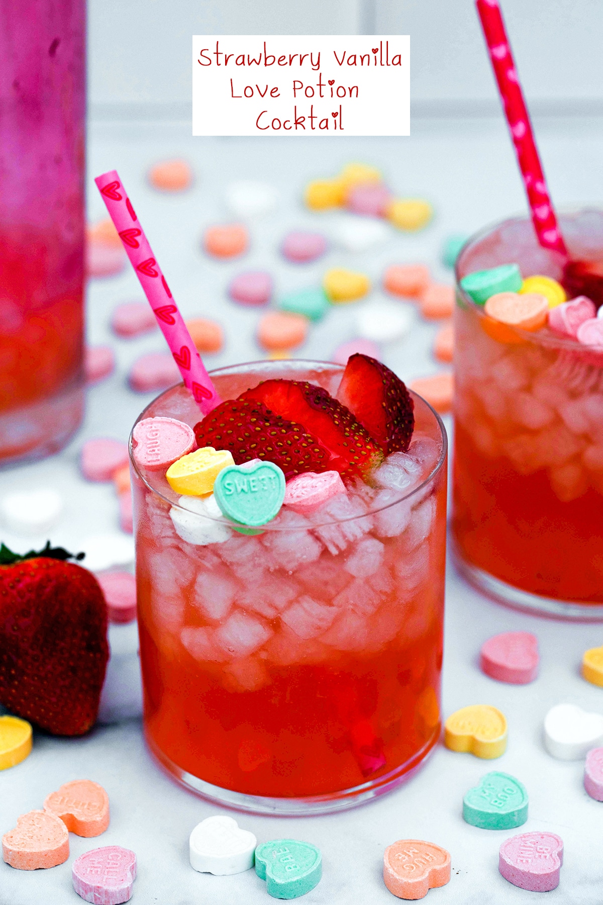 Strawberry Vanilla Love Potion Cocktail Recipe - We are not Martha