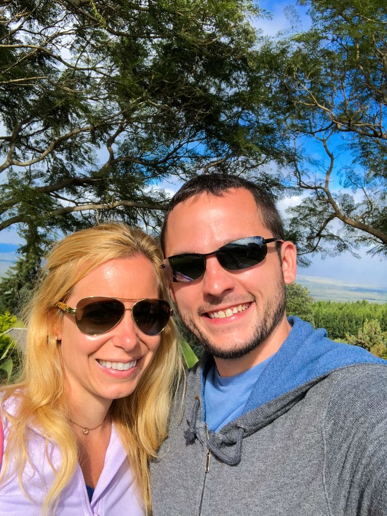 Sues and Chris at Ali'i Kula Lavender Farm