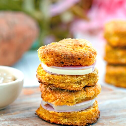 Sweet Potato Biscuit Ham Sandwiches Recipe We are not Martha