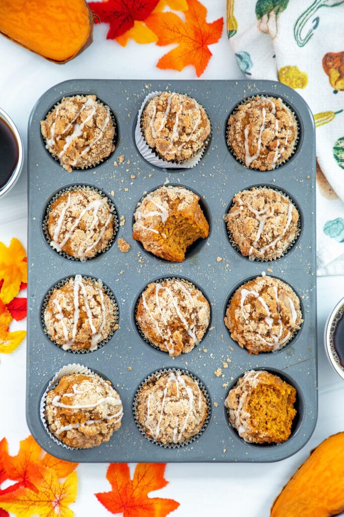 Muffin win with baked sweet potato muffins.