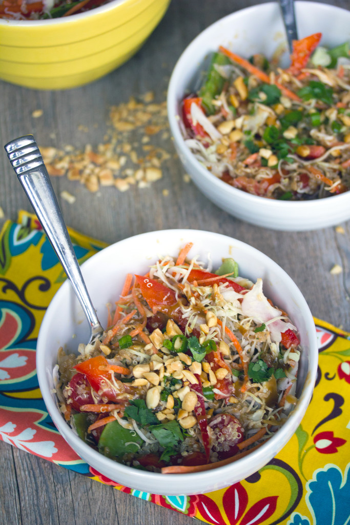 Thai Quinoa Salad with Peanut Dressing