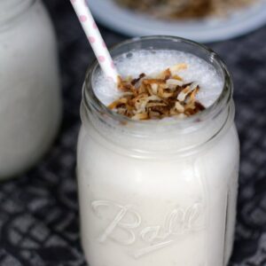 This Vanilla Coconut Milkshake only involves three ingredients, but when blended together, they make for the most delectable sweet treat! 