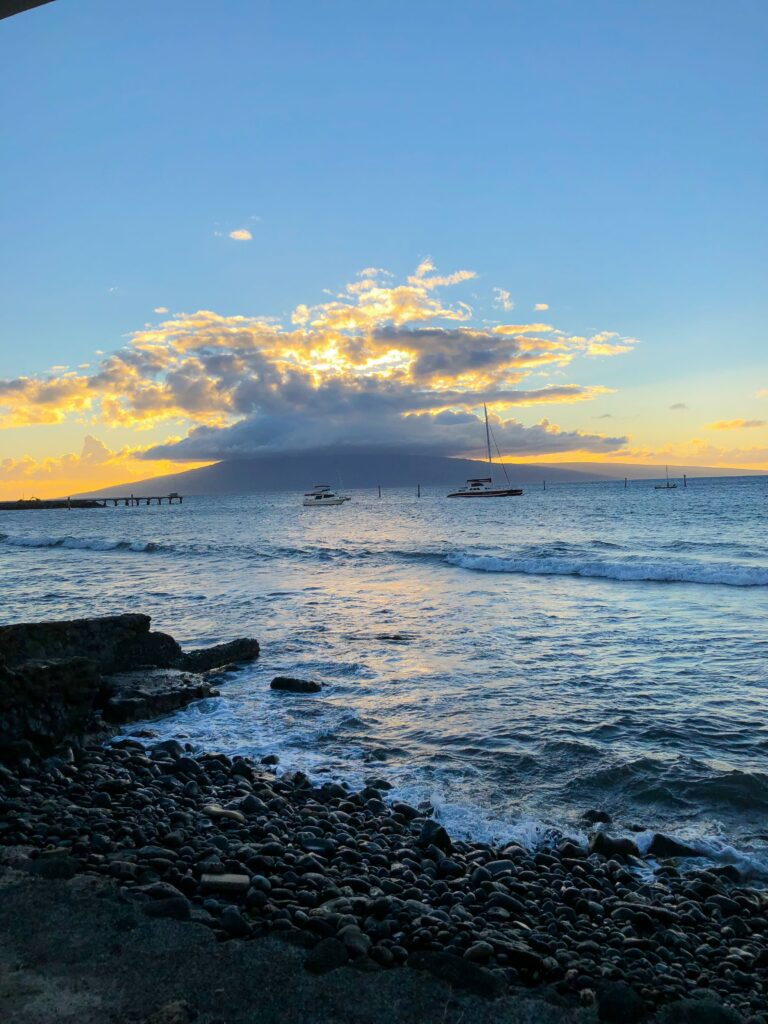 The view from Mala Ocean Tavern in Maui