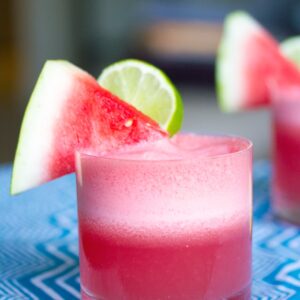 Watermelon Coconut Cocktail -- This watermelon cocktail offers lots of hydration (coconut water!) and some fun, too (rum!) for the perfect summer drink | wearenotmartha.com