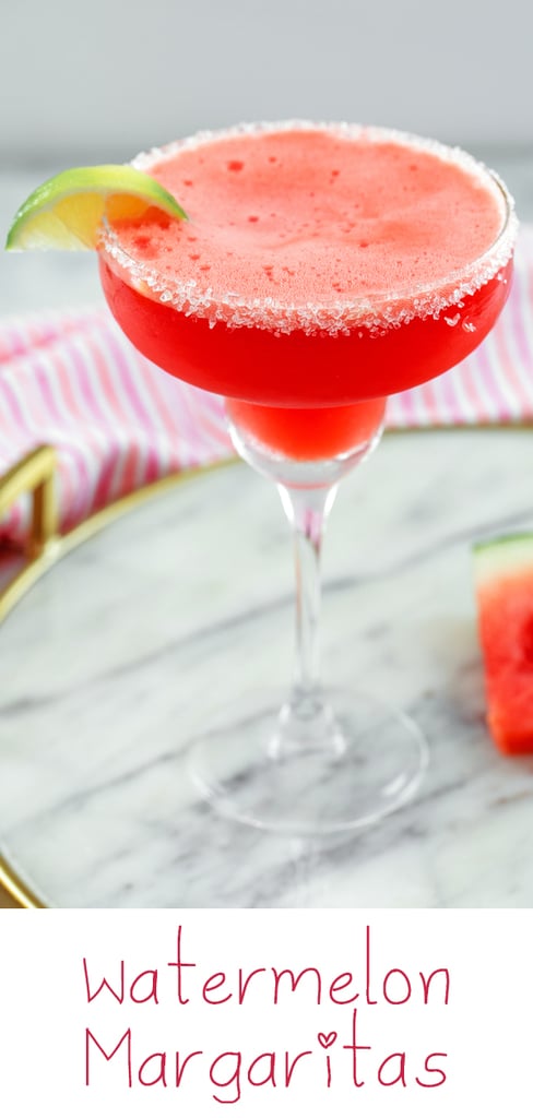 Watermelon Margaritas -- These refreshing Watermelon Margaritas are quick and easy to make and the perfect poolside companion for you this summer! | wearenotmartha.com #margaritas #watermelon #cocktails #summer