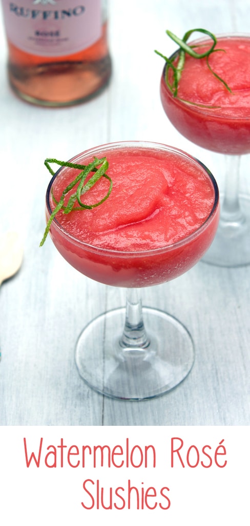 Watermelon Rosé Slushies