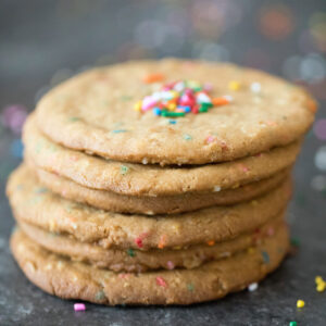 XL Peanut Butter Cookies with Sprinkles -- The very best peanut butter cookies | wearenotmartha.com