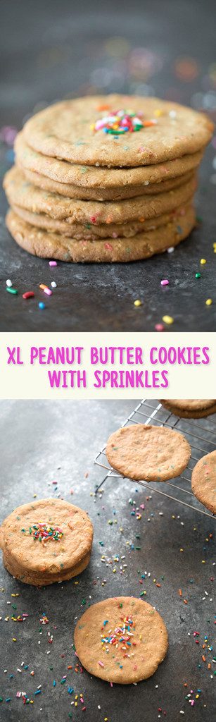 XL Peanut Butter Cookies with Sprinkles -- The very best peanut butter cookies | wearenotmartha.com XL Peanut Butter Cookies with Sprinkles -- The very best peanut butter cookies | wearenotmartha.com