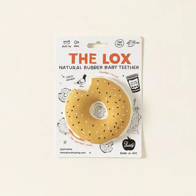 Bagel with lox teether.