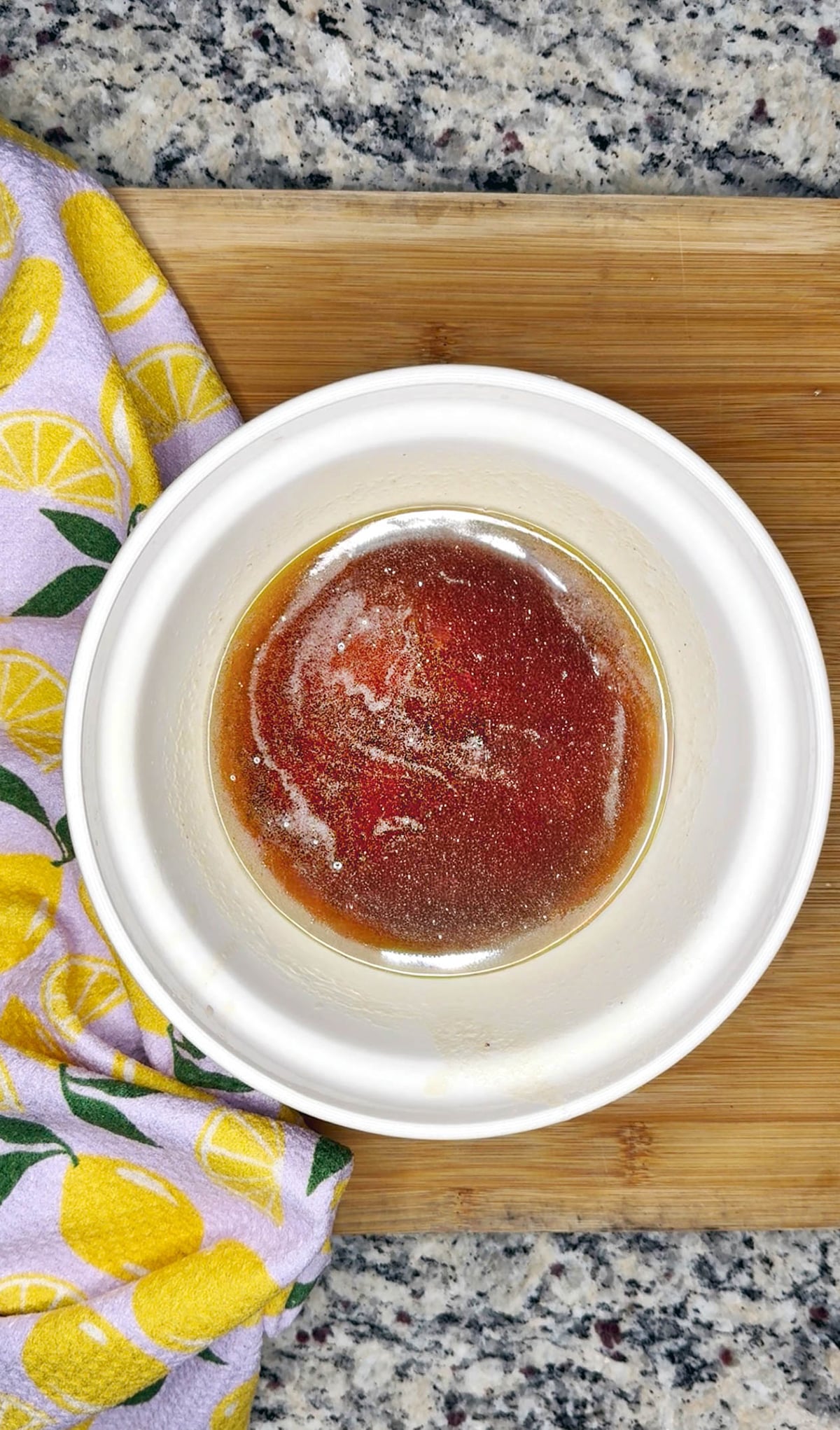 Browned butter in bowl.