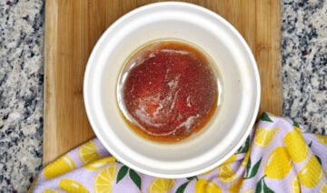 Browned butter in bowl.