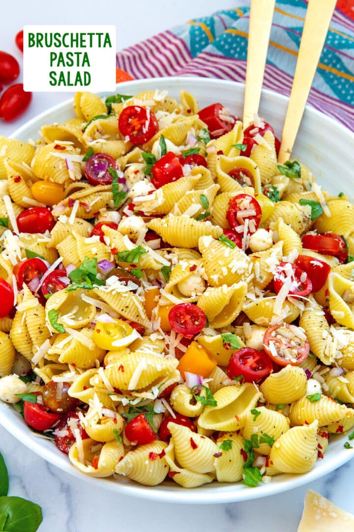 Bruschetta Pasta Salad Recipe - We are not Martha