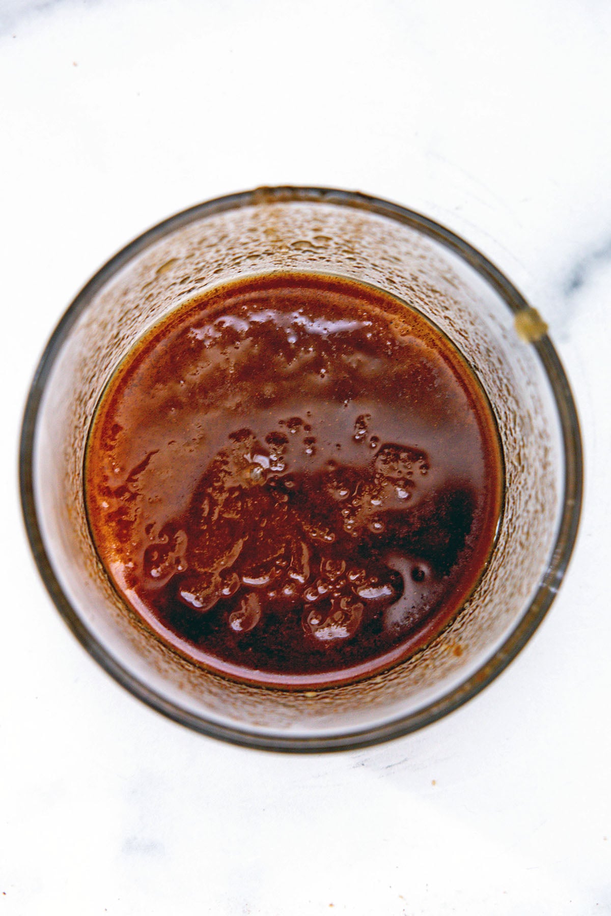 Brown sugar topping mixture in small bowl.