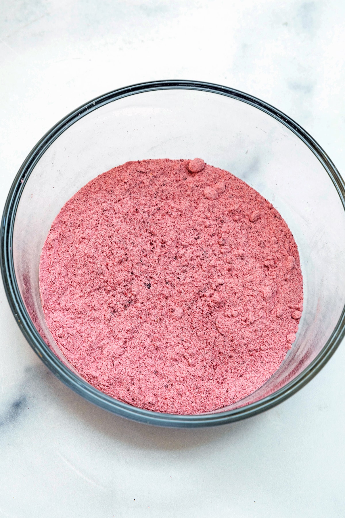 Cherry powder in small bowl.