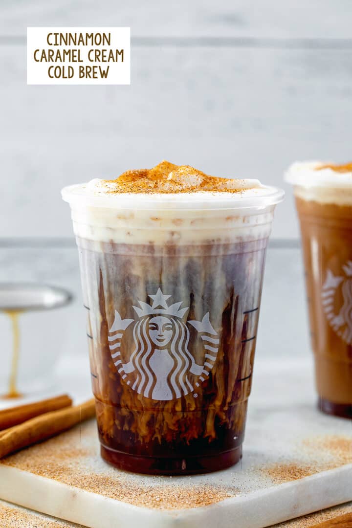 Cinnamon Caramel Cream Cold Brew {Starbucks Recipe} We are not Martha