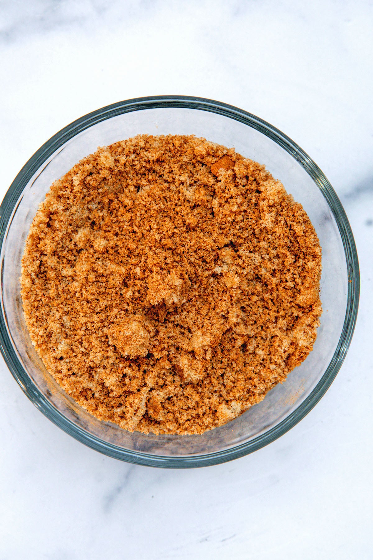 Cinnamon brown sugar mixture in a small bowl.
