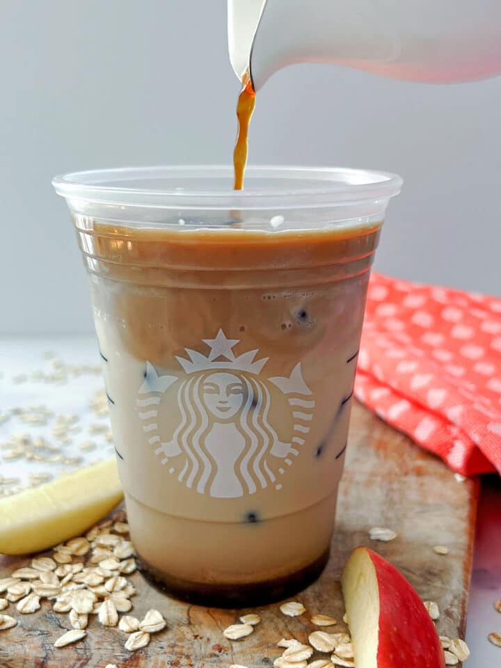 Iced Apple Crisp Oatmilk Macchiato Recipe We are not Martha