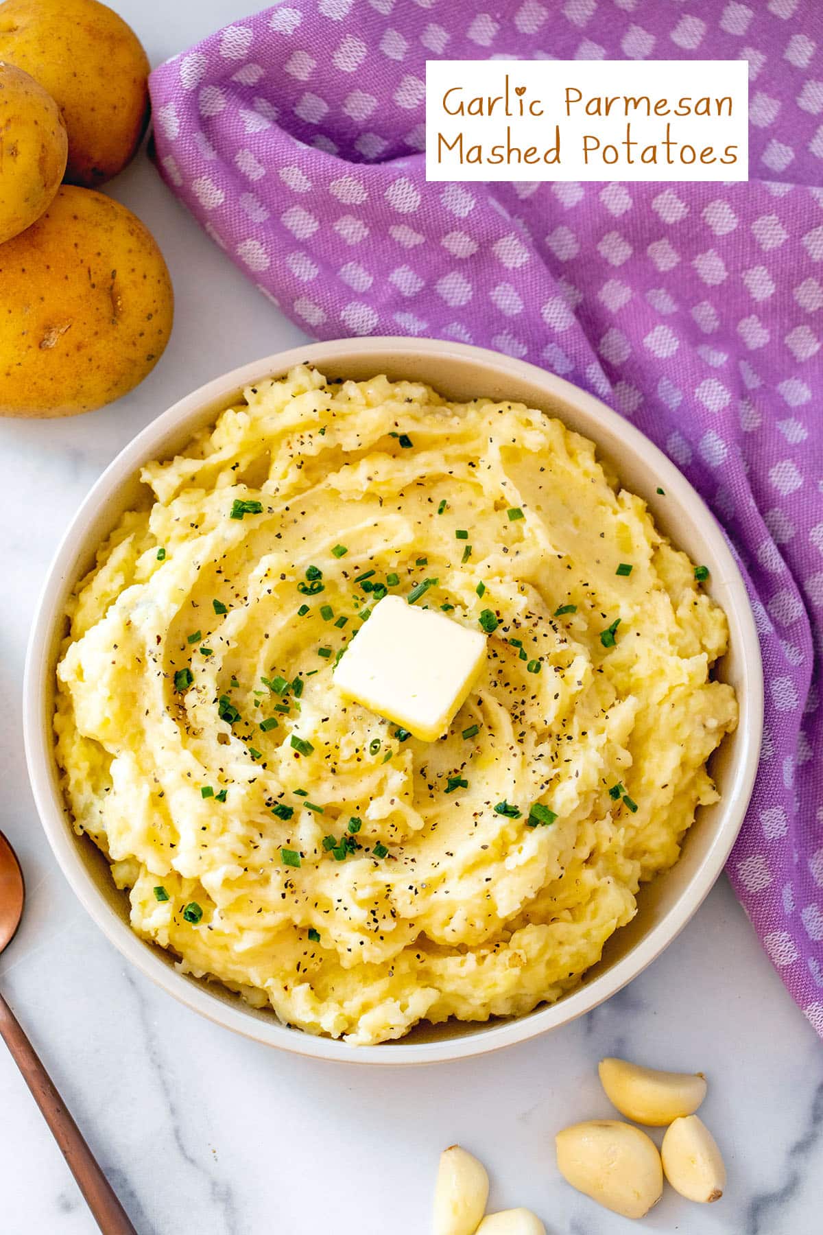 Garlic Parmesan Mashed Potatoes Recipe - We are not Martha