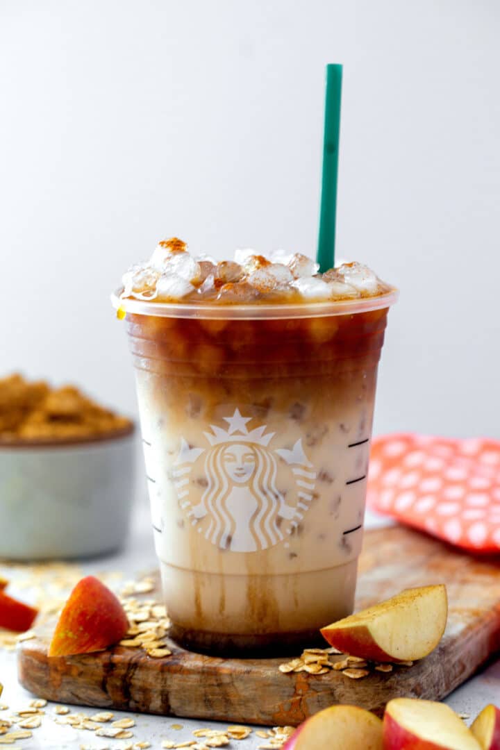 Iced Apple Crisp Oatmilk Macchiato Recipe We are not Martha