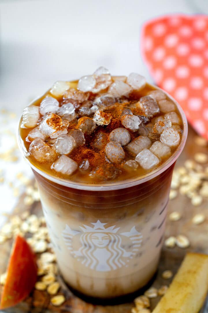 Iced Apple Crisp Oatmilk Macchiato Recipe We are not Martha