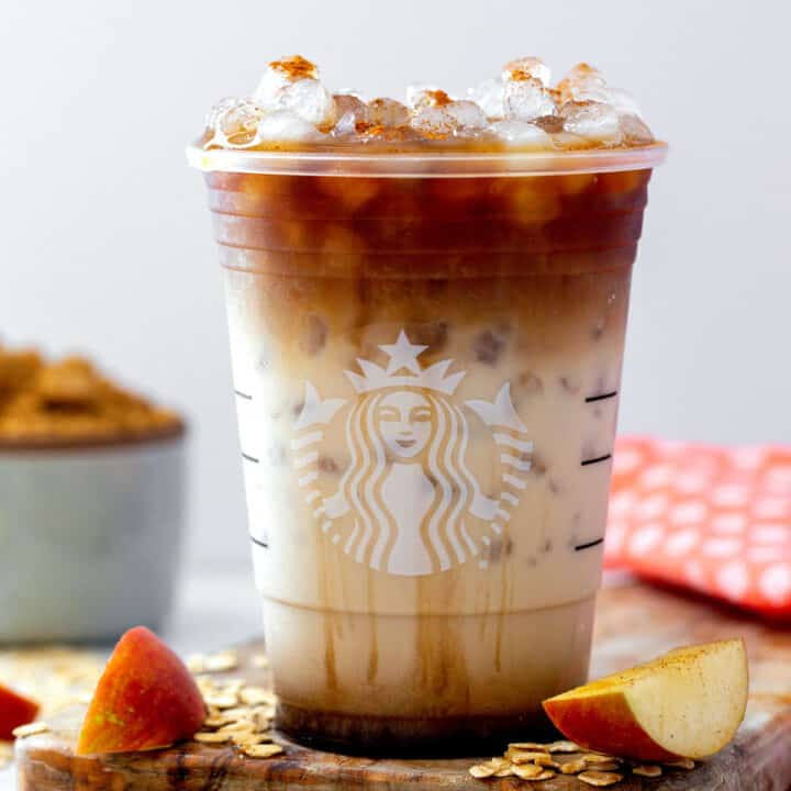 Iced Apple Crisp Oatmilk Shaken Espresso {Starbucks Copycat Recipe}