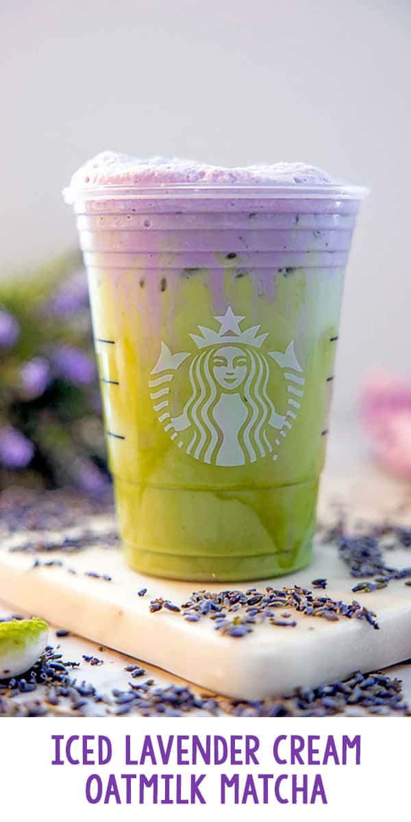 Iced Lavender Cream Oatmilk Matcha {Starbucks Copycat}