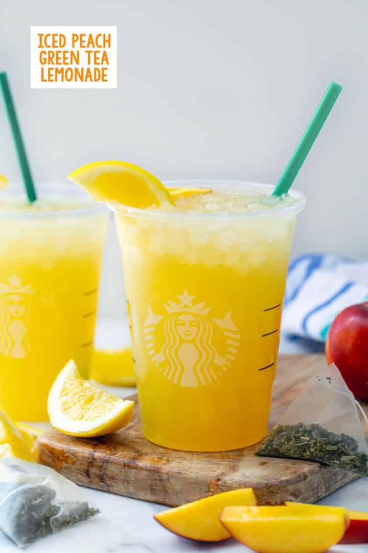 Iced Peach Green Tea Lemonade {Starbucks} We are not Martha