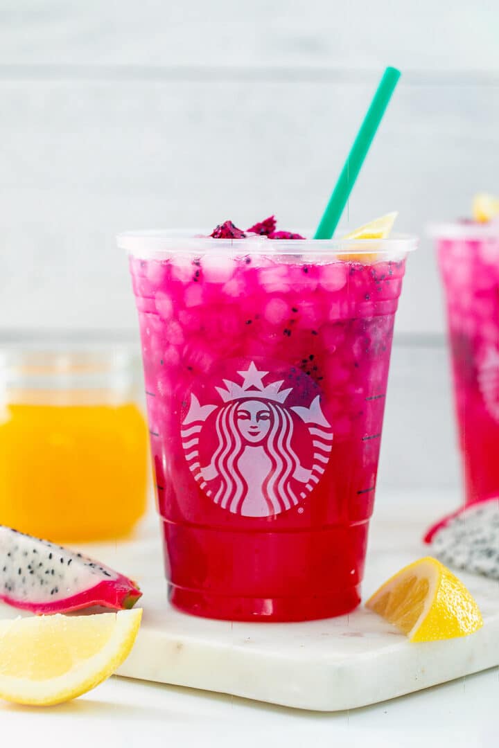 Mango Dragonfruit Lemonade {Starbucks Recipe} - We Are Not Martha