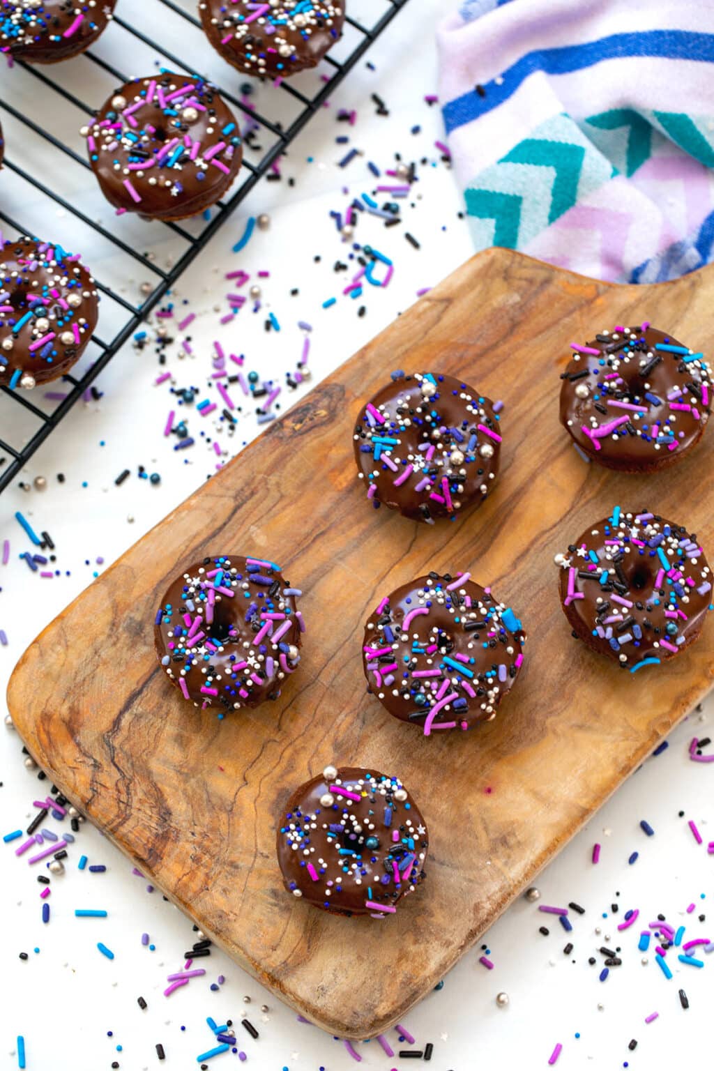 Mini Chocolate Donuts Recipe - We are not Martha