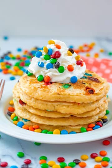 M&amp;M Pancakes Recipe - We are not Martha