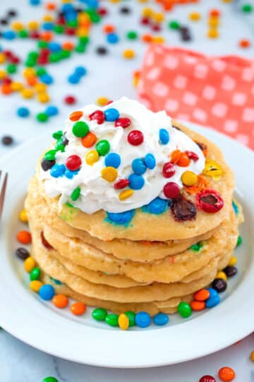 M&amp;M Pancakes Recipe - We are not Martha